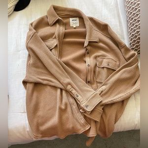 Aerie Waffle Knit LumberJane Shirt Size Small